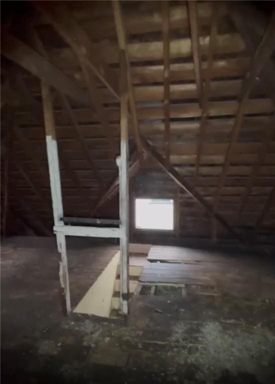 view of attic