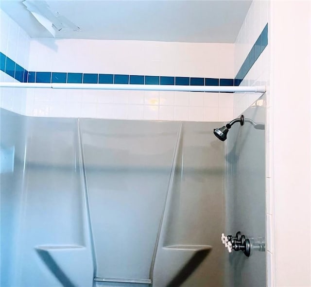 bathroom with a shower