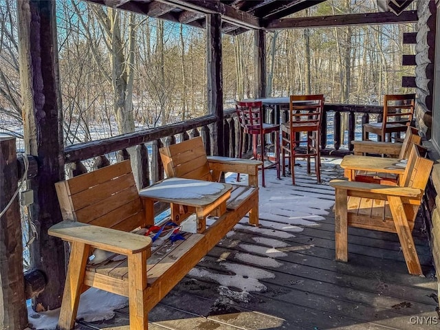 view of wooden terrace