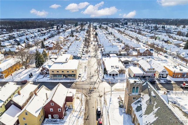 view of snowy aerial view