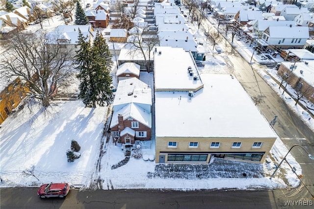 view of snowy aerial view