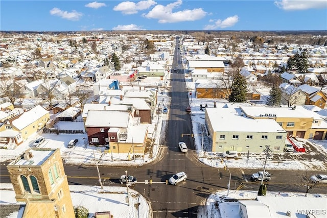 view of snowy aerial view