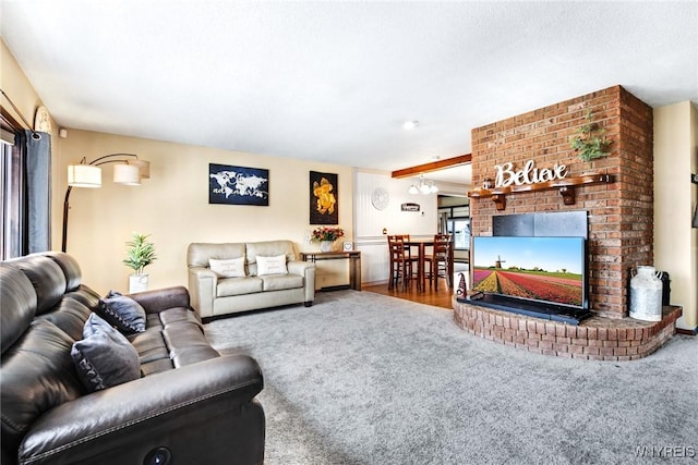 view of carpeted living room