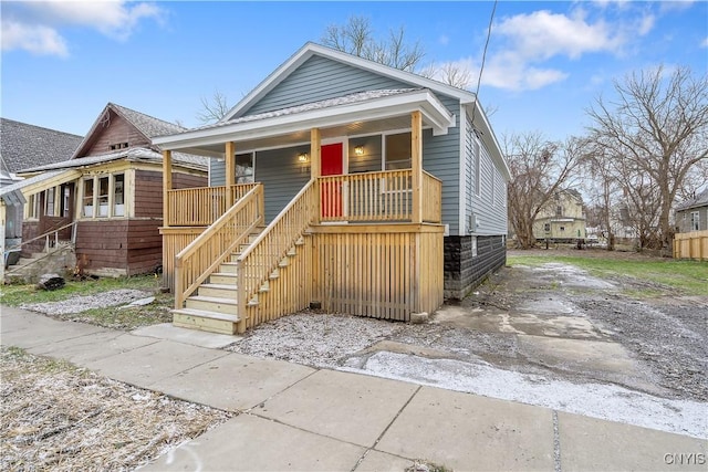 bungalow with a porch