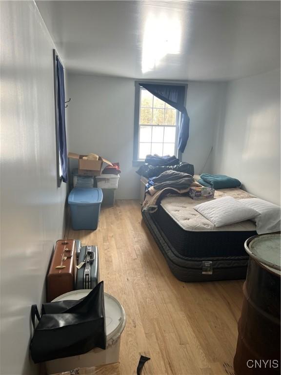 bedroom featuring wood-type flooring