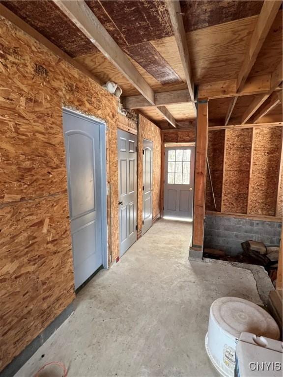 miscellaneous room with concrete flooring