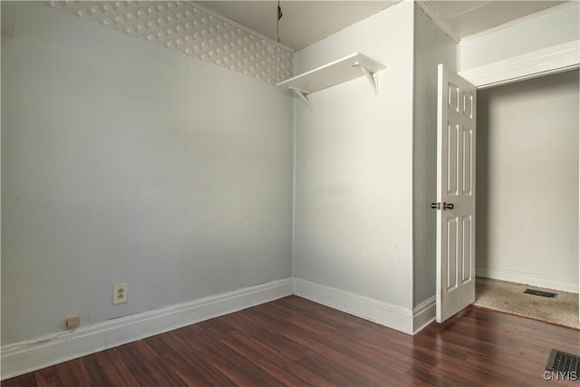 interior space featuring dark hardwood / wood-style flooring