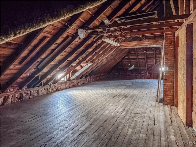 view of attic