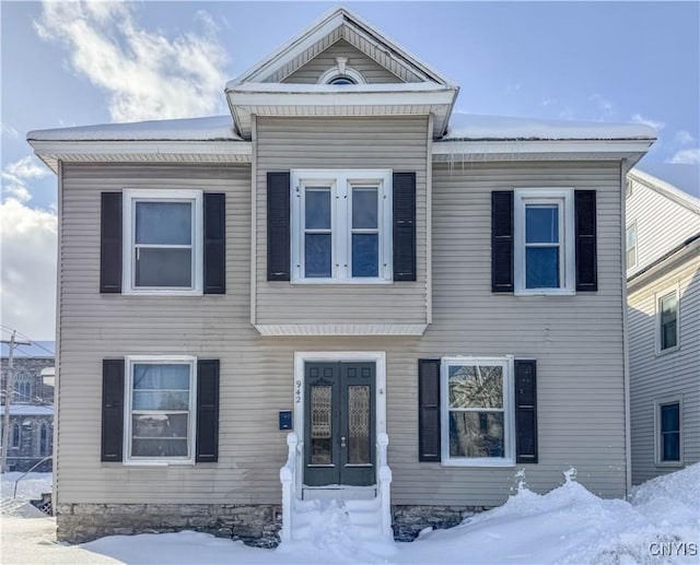 view of front of house featuring french doors