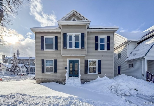 view of front of home featuring french doors