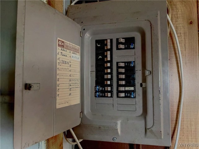 utility room with electric panel