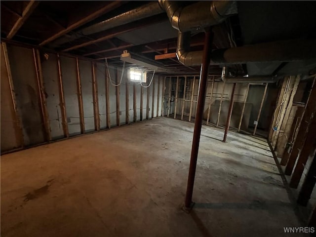 view of basement