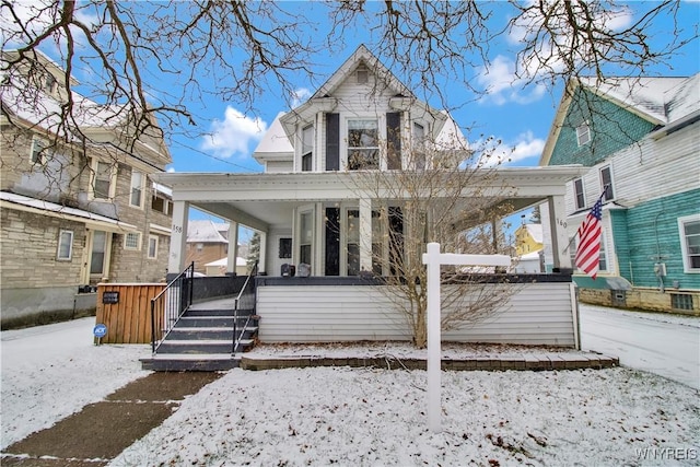 view of front of house featuring covered porch