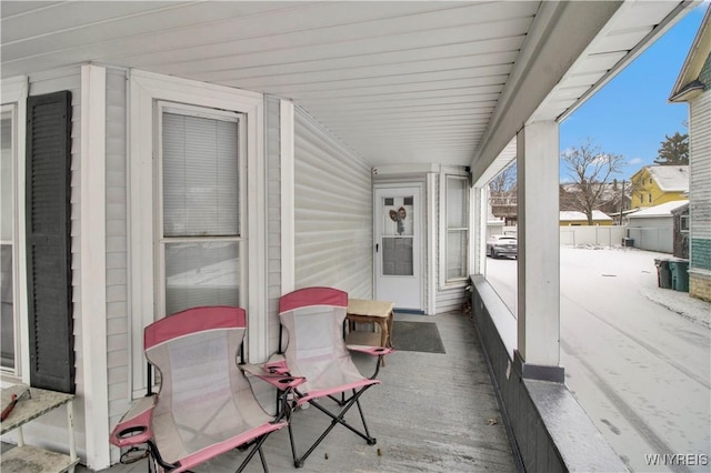 view of patio with a porch