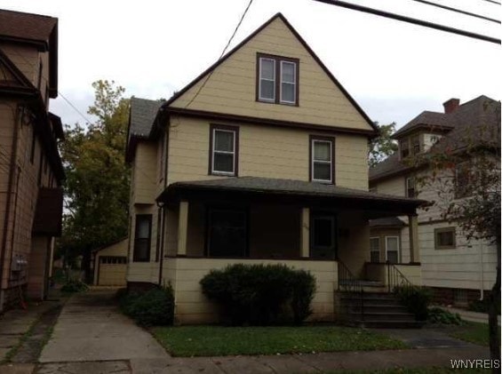 200 Bryant St, North Tonawanda, NY 14120 - view of front of property with covered porch