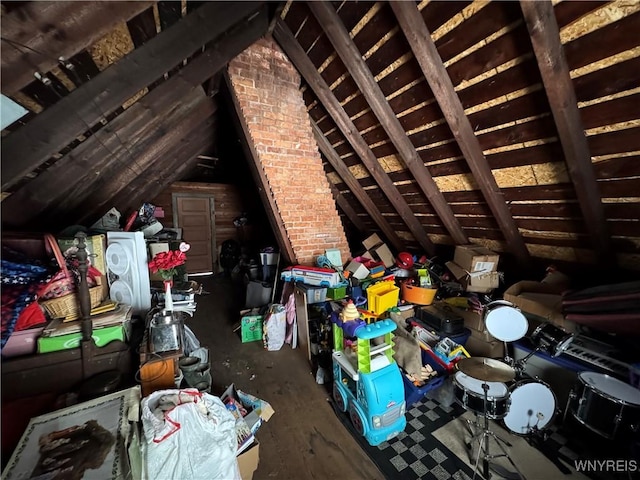 view of attic