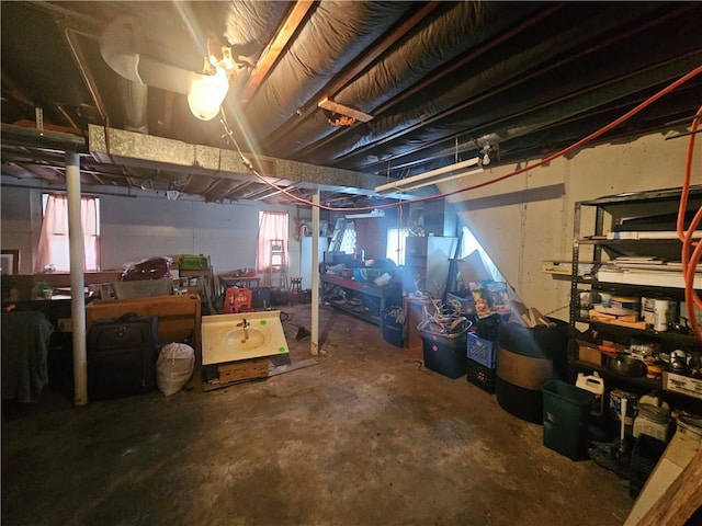 view of basement