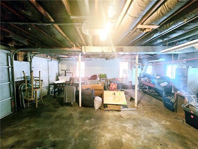 view of basement