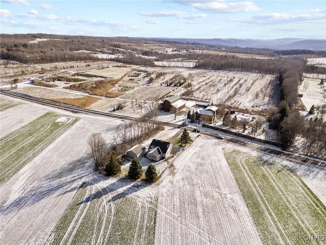 bird's eye view featuring a rural view