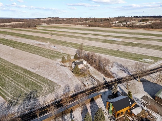 bird's eye view with a rural view