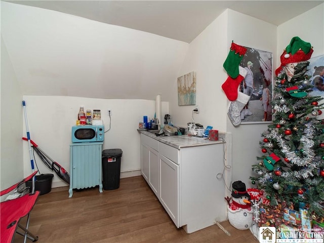 laundry area featuring light hardwood / wood-style floors