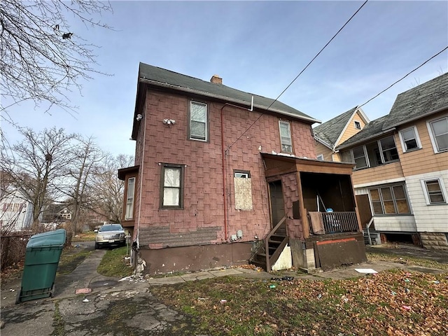 view of rear view of property