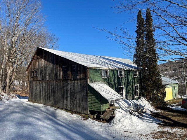 view of snow covered structure