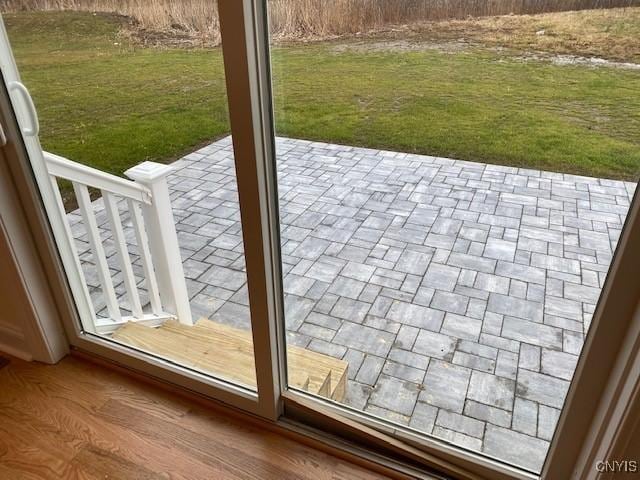 entryway with light wood-type flooring