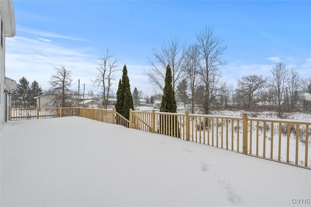 view of snowy yard