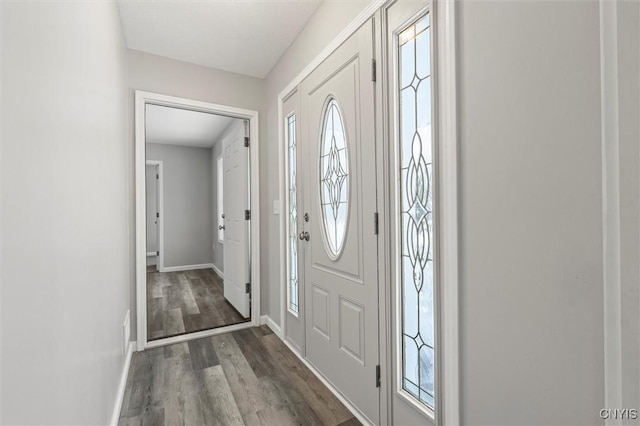 entryway featuring hardwood / wood-style floors