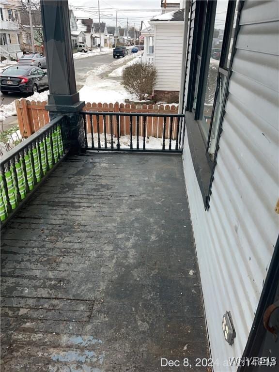 wooden deck with covered porch