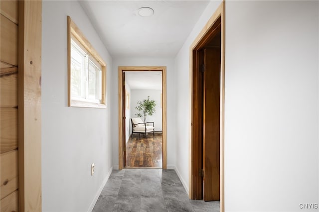 corridor featuring light hardwood / wood-style flooring