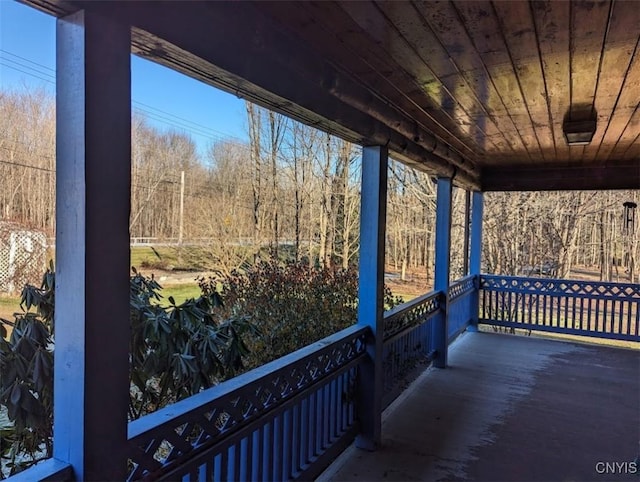 exterior space with covered porch