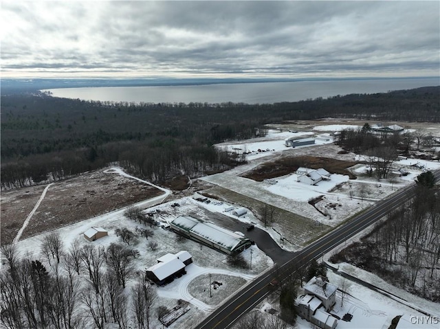 view of snowy aerial view