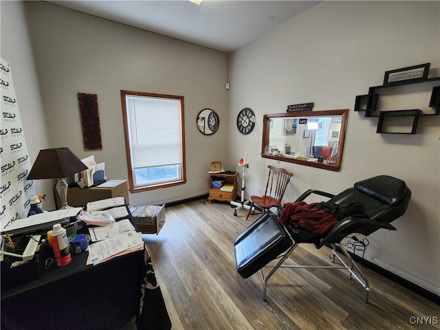 interior space with wood-type flooring