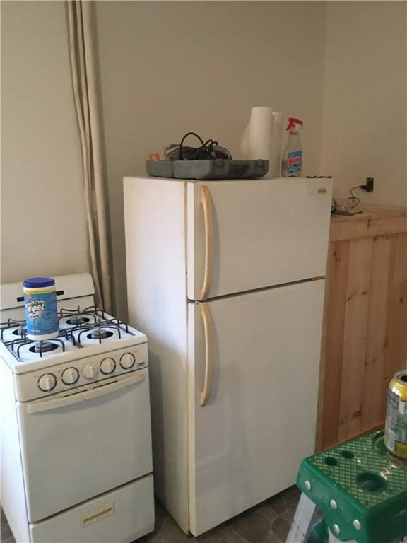 kitchen featuring white appliances