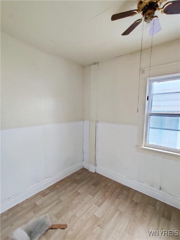 508 Howard St, Buffalo, NY 14206 - spare room with light wood-style flooring and a ceiling fan