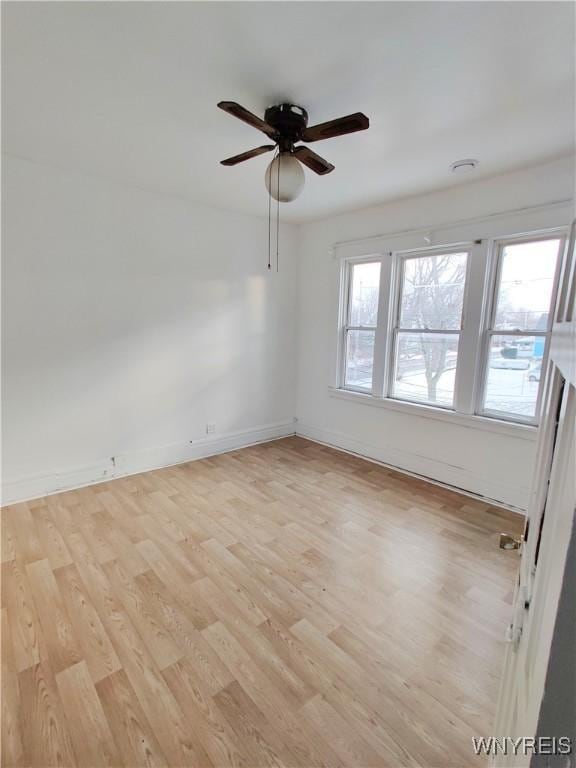 508 Howard St, Buffalo, NY 14206 - spare room featuring ceiling fan and light wood-type flooring