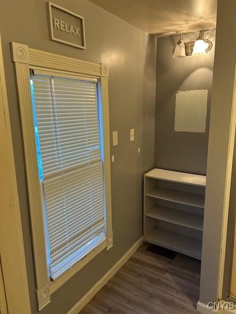 interior space featuring hardwood / wood-style floors