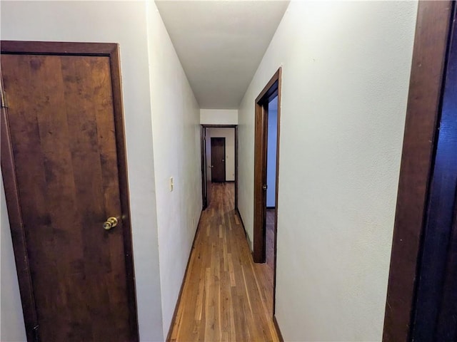 hall featuring light hardwood / wood-style flooring