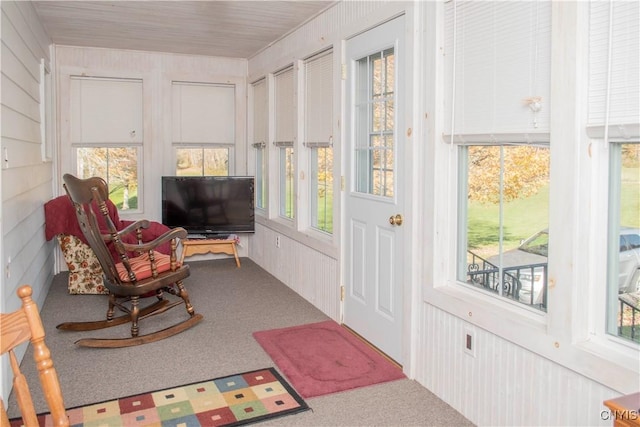 sunroom with plenty of natural light