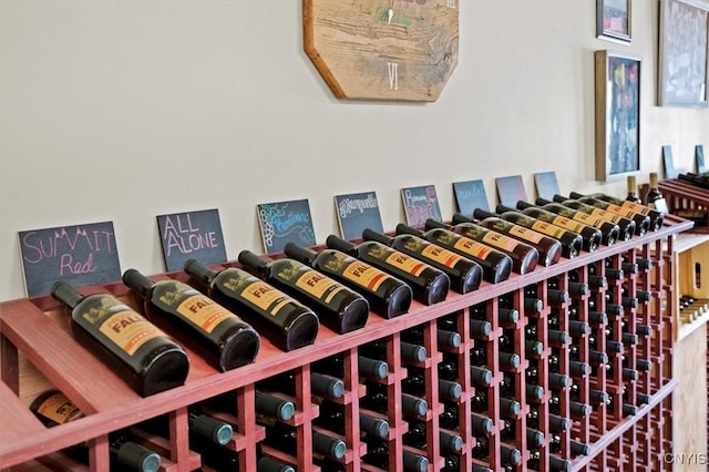 view of wine room