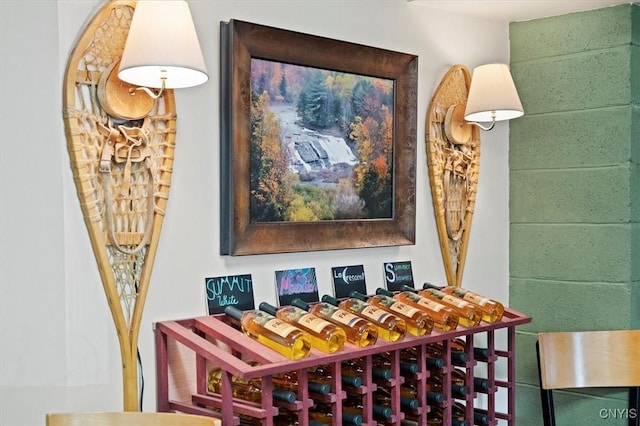 view of wine room