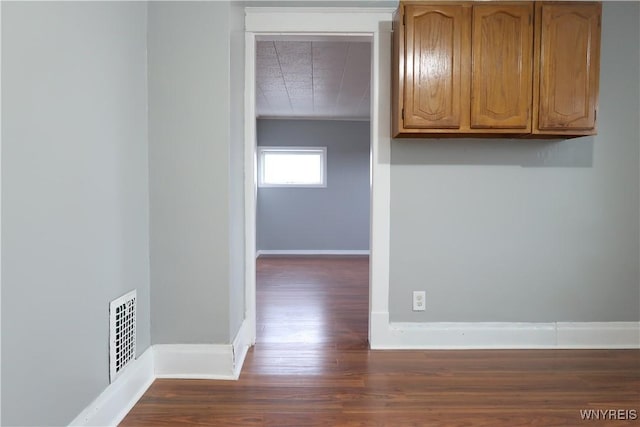 interior space featuring dark hardwood / wood-style flooring