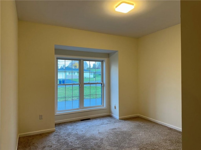 spare room featuring carpet floors