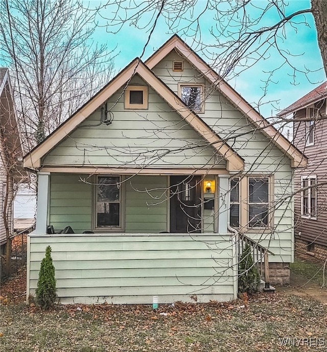 view of bungalow