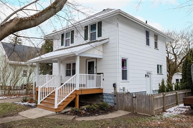 view of front of house with a porch