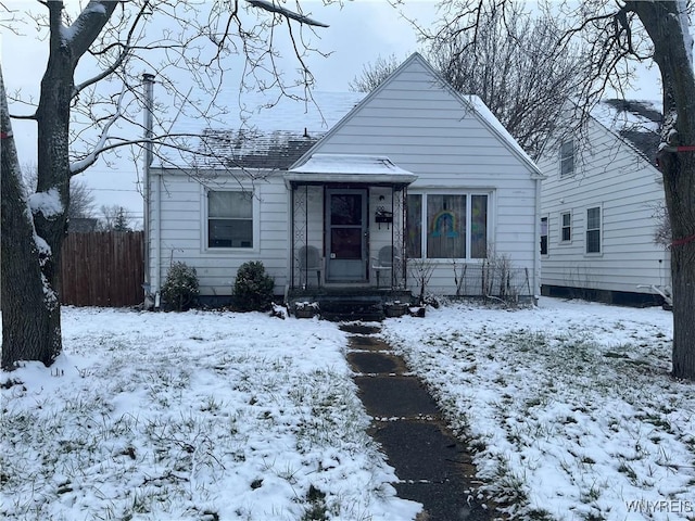 view of bungalow