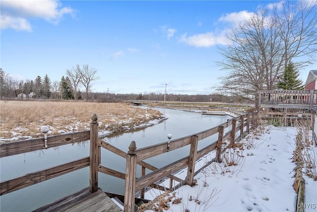 view of snowy yard