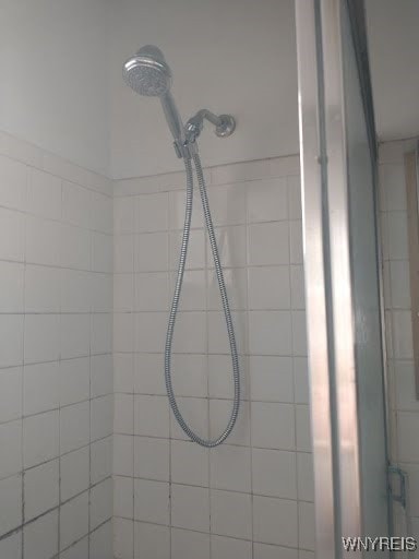 interior details featuring walk in shower